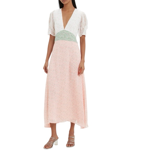 Divine Heritage  Dress Size M Medium Intermix Floral Mixed Print Midi - Picture 1 of 16